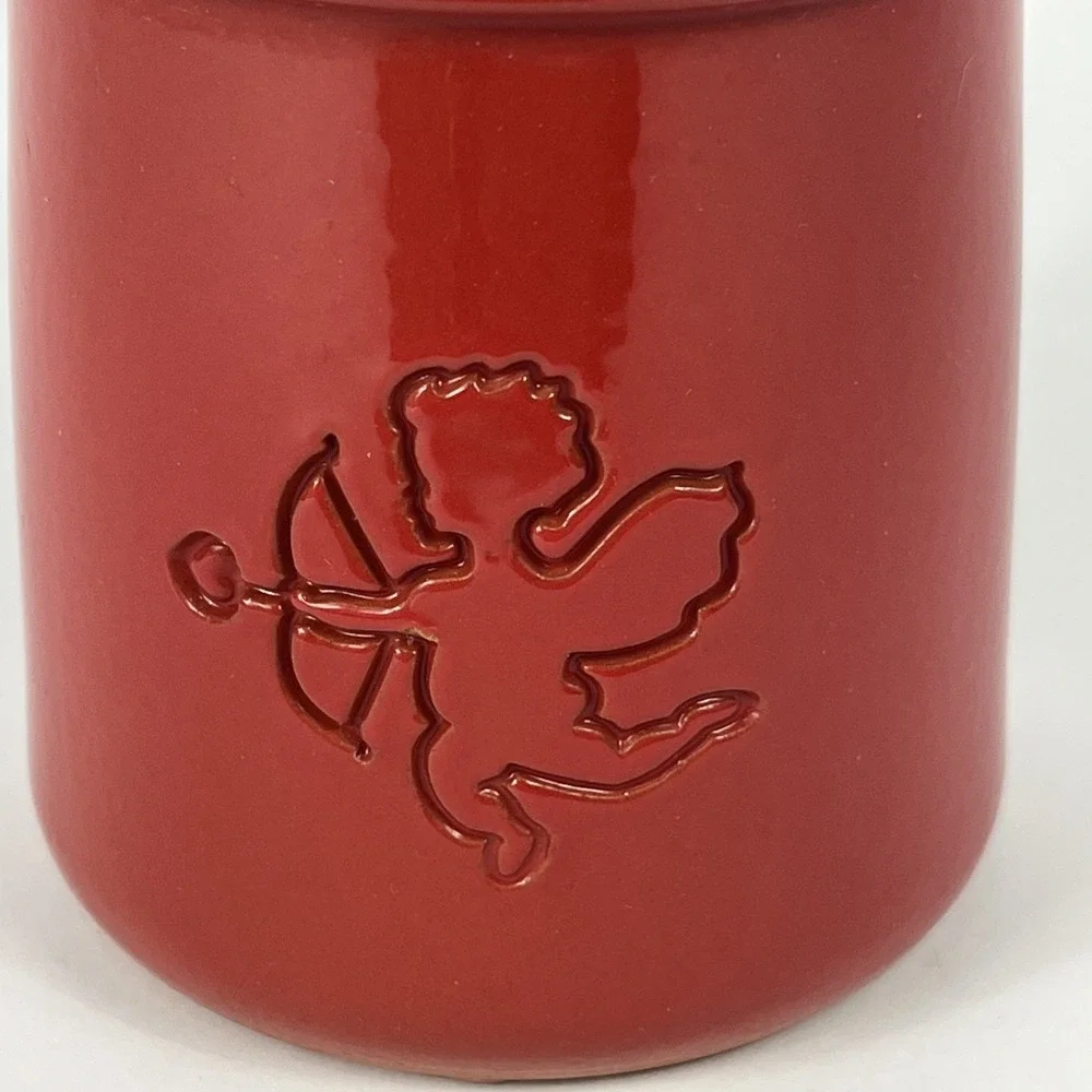 La‎ Fermiere Yogurt Pot Red Cherub Cupid Valentine's Day Limited Edition